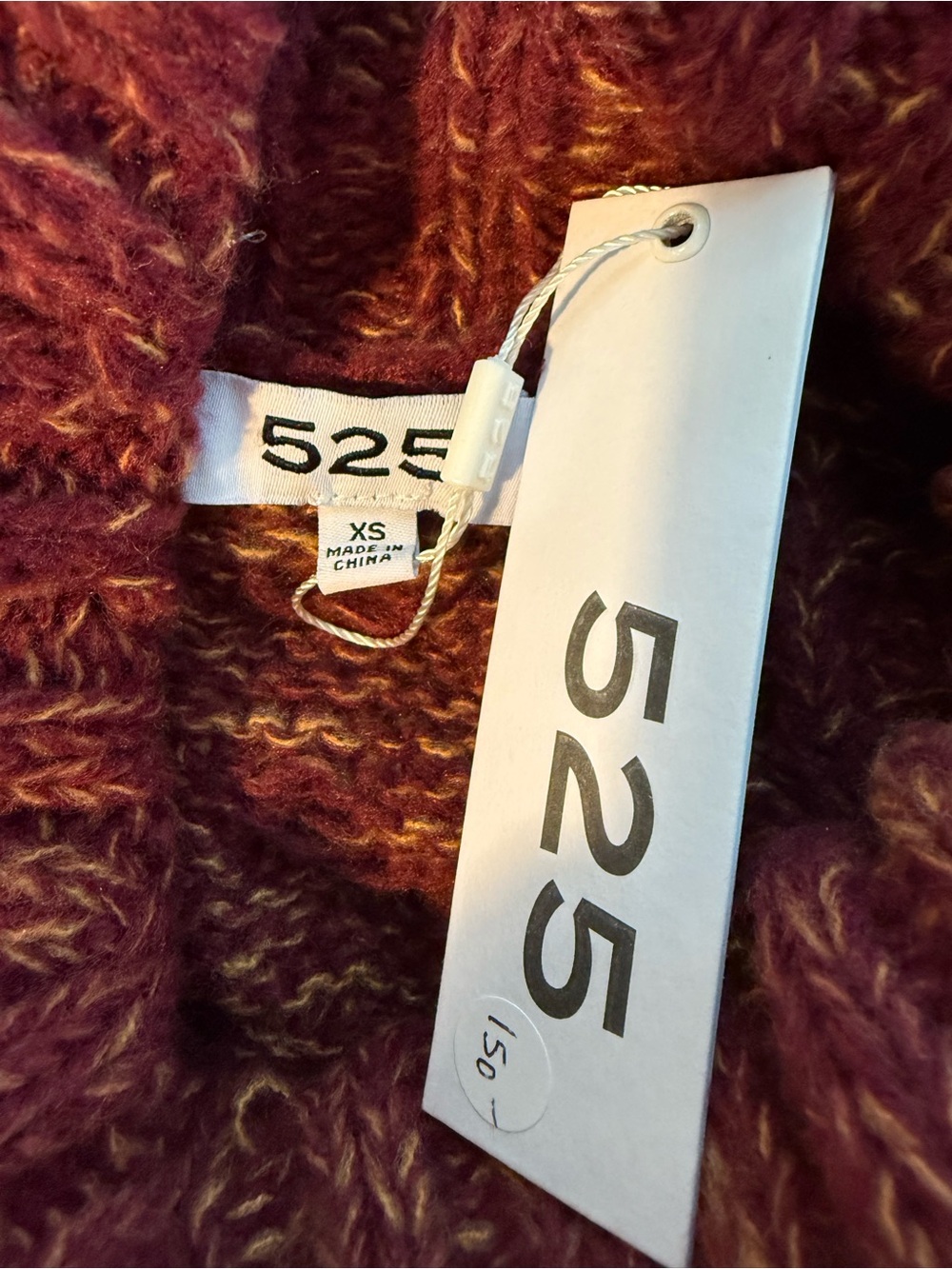 525 America Cozy Ombre Cable Knit Turtleneck Sweater Vest XS NWT - Picture 2 of 9